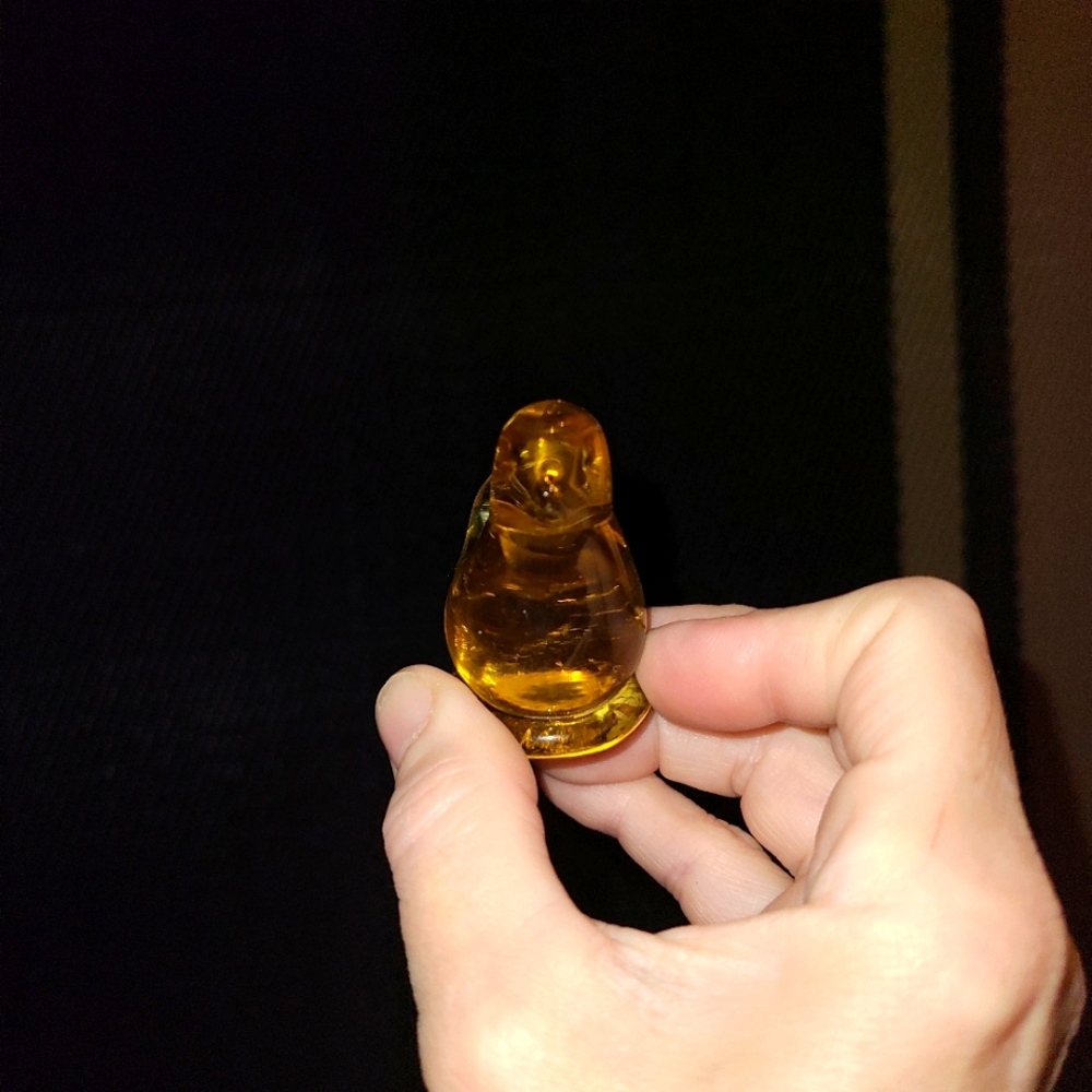 Titan Art Glass Golden Canary, signed Ward 1989 - Picture 4 of 8